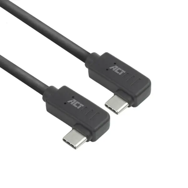 Act Usb 3.0 10 Gbit/s 60 W Usb Type-C (links/rechts abgewinkelt) auf Usb Type-C (links/rechts abgewinkelt) Kabel, 0.5 Meter thumbnail