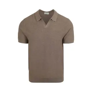 Profuomo Poloshirt Riva Luxury Structure Taupe - Maat Xl - Heren