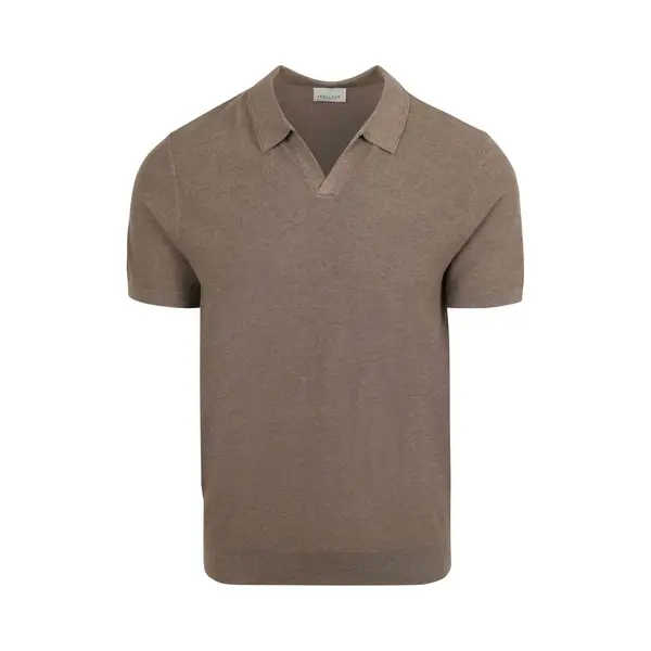Profuomo Poloshirt Riva Luxury Structure Taupe - Maat Xl - Heren thumbnail