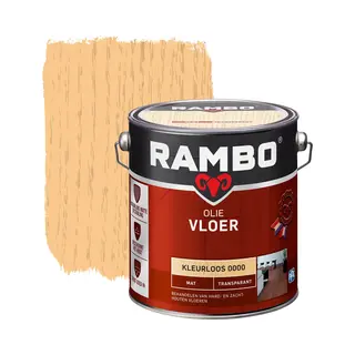 Rambo Vloer Olie Transparant - Mat - Voedt & Beschermt - Accentueert De Houtnerf - Kleurloos - 2, 5L