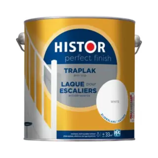 Histor Perfect Finish Traplak Wit - Anti-Slip - Krasvast En Slijtvast - Sneldrogend - 0.75L