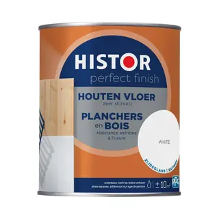 Histor Perfect Finish Houten Vloer Zijdeglans - Zeer Slijtvast - Extra Dekkend - 0.75L - Wit