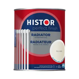 Histor Perfect Finish Radiator Lak Ral 9010 - Zijdeglans - Hittebestendig - Sneldrogend - 0.75L