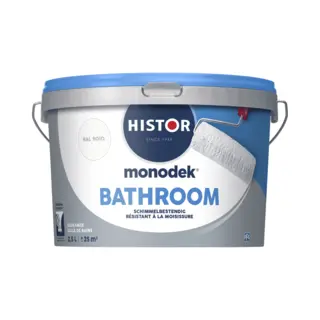 Histor Monodek Bathroom – Matte Badkamer Muurverf – Vochtregulerend En Schimmelbestendig – Dekking In 1 Laag – Geurarm En Oplosmiddelvrij –