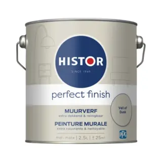 Histor Perfect Finish Muurverf Mat - Perfecte Dekking - Geurarm - 2.5L - Veil Of Dusk - Crème
