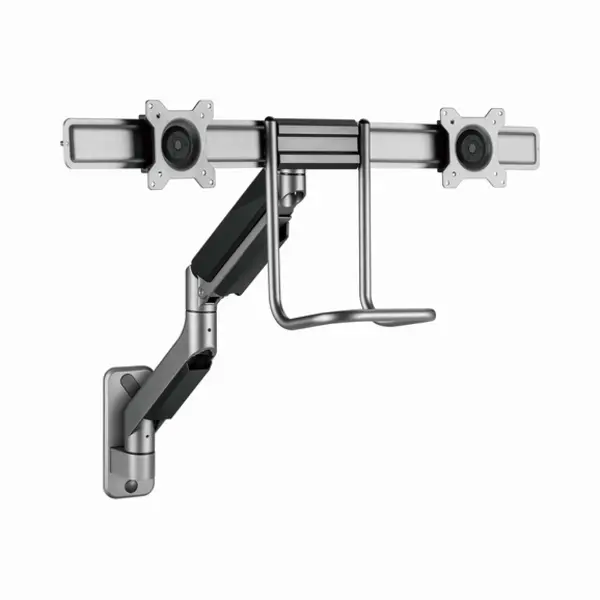 Gembird Laikiklis Adjustable wall 2-display mounting arm 17-32inch iki 8kg thumbnail