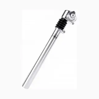 Mtb Post Moderne Verende Zadelpen - Ø27, 2 Mm - Zilver - 300 Mm - 2 Schroeven