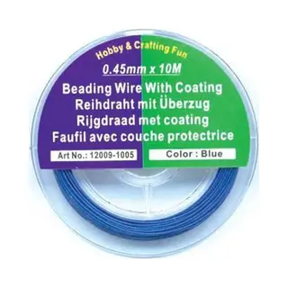 Vaessen Creative Rijgdraad Met Coating - Blauw - 0, 45mm X 10meter.