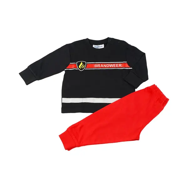 Fun2Wear - Pyjama Brandweer - Zwart - Maat 74 - thumbnail