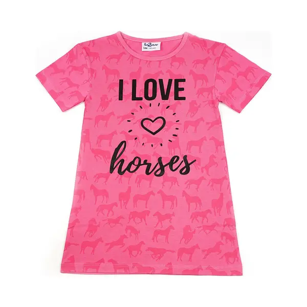 Fun2Wear Love Horses Azalea Pink Mt 140 thumbnail
