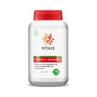 Vitals - Vitamin C Gepuffert Mit Magnesium Aus Magnesiumascorbat, 90 Kapseln. Eine Ideale Kombination Aus 800mg Vitamin C Und 60mg Magnesium. 100%