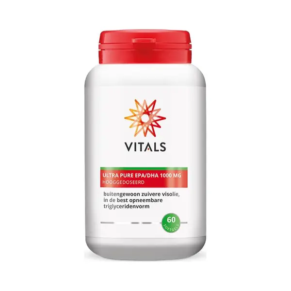 Vitals - Ultra Pure Epa/Dha 1000mg 60 Softgel-Kapseln. Hochdosiert Mit 570mg Epa Und 430mg Dha Pro Softgel-Kapseln. Reines Sehr Gut Resorbierbares thumbnail