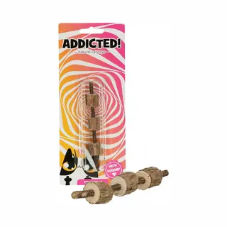 Holland Animal Care Addicted Tripple Wood – Kattenspeeltje Gemaakt Met Madnip – Met Kattenkruid - 12 X ø 1, 5 Cm