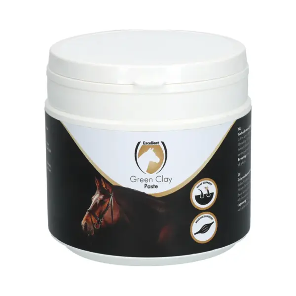 Holland Animal Care Excellent Groene Klei Pasta - Ter Ondersteuning Van Het Herstellend Vermogen Van De Huid - Geschikt Voor Paarden - 500 Gram thumbnail
