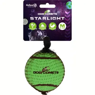 Dog Comets Starlight - Ø6 Cm - Hondenspeelgoed - Hondenbal - Stuiterende Tennisbal - Drijvend - Groen