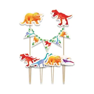 Paper dreams Paperdreams - Taartdecoratie Set Dino - 9 Stuks