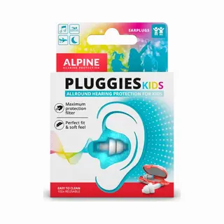 Alpine Pluggies Kids Herbruikbare oordop Blauw, Wit 2 stuk(s)