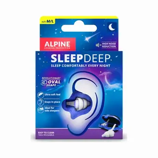 Alpine SleepDeep Herbruikbare oordop Blauw, Wit 2 stuk(s)