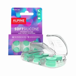 Alpine SoftSilicone Herbruikbare oordop Groen 6 stuk(s)