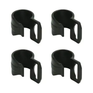 ProPlus Tentclips Met Sleuf - Kunststof - Voor Buizen Ø 20-25 Mm - Zwart - 4 Stuks