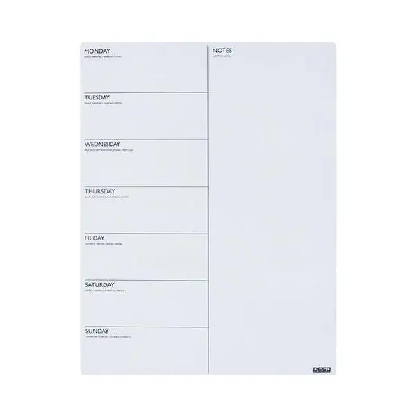Desq Magnetisches Whiteboard Und Wochenplaner - 40x30 Cm, Kühlschrank-Kalender, Magnetische Rückseite, New Generation Design, Minimalistischer thumbnail