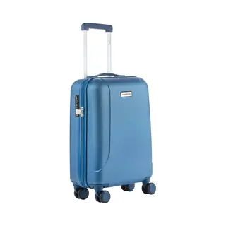 CarryOn Skyhopper Hartschalen Handgepäck Koffer 55x35x20cm - Leichter Kabinentrolley Tsa, Doppelrollen (Blau, Kleine)