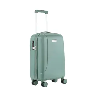 CarryOn Skyhopper Hartschalen Handgepäck Koffer 55x35x20cm - Leichter Kabinentrolley Tsa, Doppelrollen (Grun, Kleine)