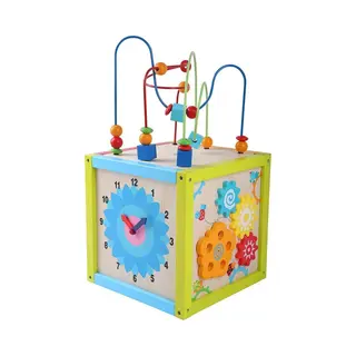 Playwood - Kralenframe Motoriek Activiteiten Kubus Groot