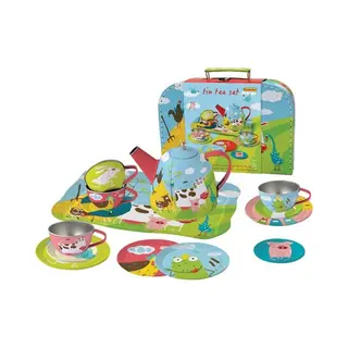 Simply For Kids Theeservies Metaal In Koffer Met Boerderijdieren 15-delig