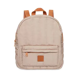 Jollein Kinderrucksack Puffed - Biscuit - Kindergartenrucksack - Wasserabweised - Für Jungen Und Mädchen - Hellbraun