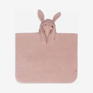 Jollein Badeponcho Kinder 1-4 Jahre - Terry, Wild Rose - 100% Baumwolle - Frottee - Oeko-Tex-Zertifiziert - Mit Kapuze Mit Ohren - Badeponcho Für