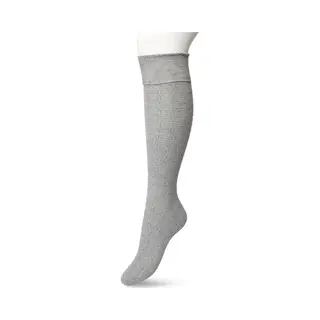 Bonnie Doon Bio Kabel Kniekousen Dames Grijs Maat 36/42 - Klassiek Kabel Patroon - Biologisch Katoen - Uitstekend Comfort - Classic Cable Knee High -