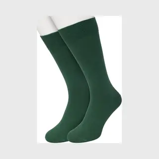 Bonnie Doon Basic Sokken Heren Donker Groen Maat 40/46 - 2 Paar - Basis Katoenen Sok - Gladde Naden - Brede Boord - Uitstekend Draagcomfort - Perfecte