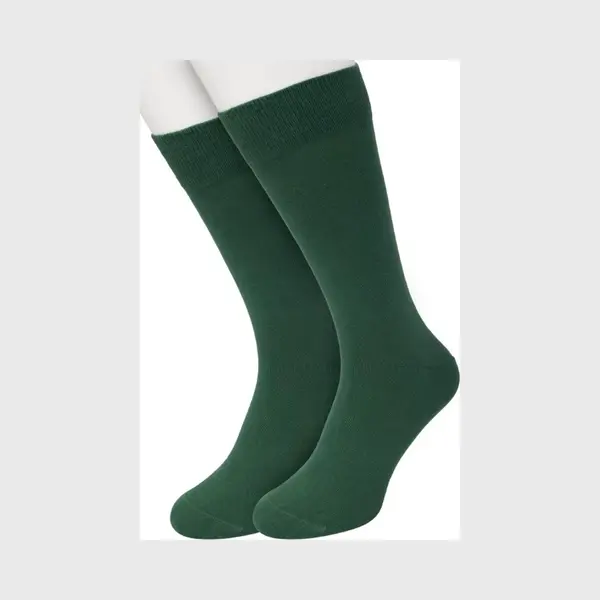 Bonnie Doon Basic Sokken Heren Donker Groen Maat 40/46 - 2 Paar - Basis Katoenen Sok - Gladde Naden - Brede Boord - Uitstekend Draagcomfort - Perfecte thumbnail