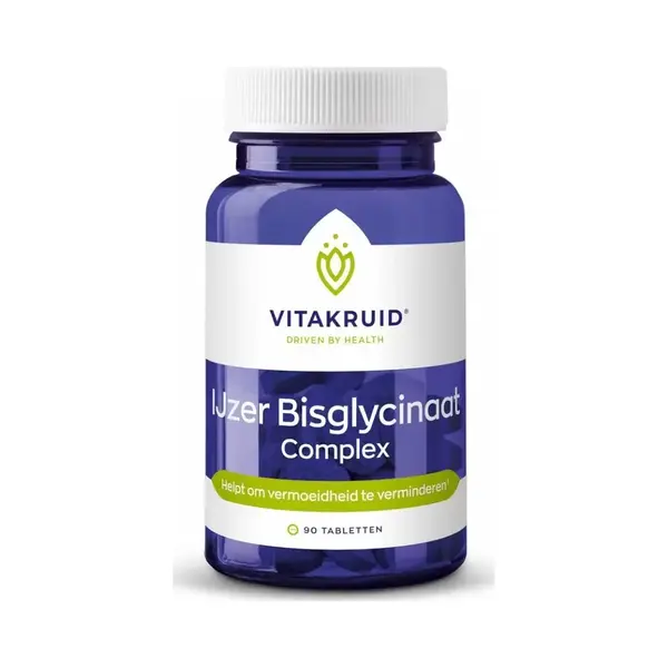 Vitakruid IJzer Bisglycinaat Complex - 90 Tabletten thumbnail