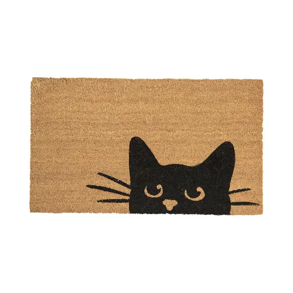 Clayre & Eef Deurmat 75x45 Cm Bruin Kokos Kat thumbnail