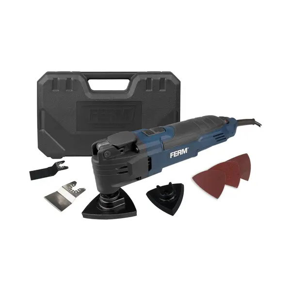 Ferm Otm1007 Oszillierendes Multitool – 300 W – Inkl. 7 Zubehörteilen thumbnail