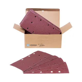 Vonroc Schleifpapier-set 92 X 187 Mm – 50 Stück – Für Schwingschleifer – Klettverschluss
