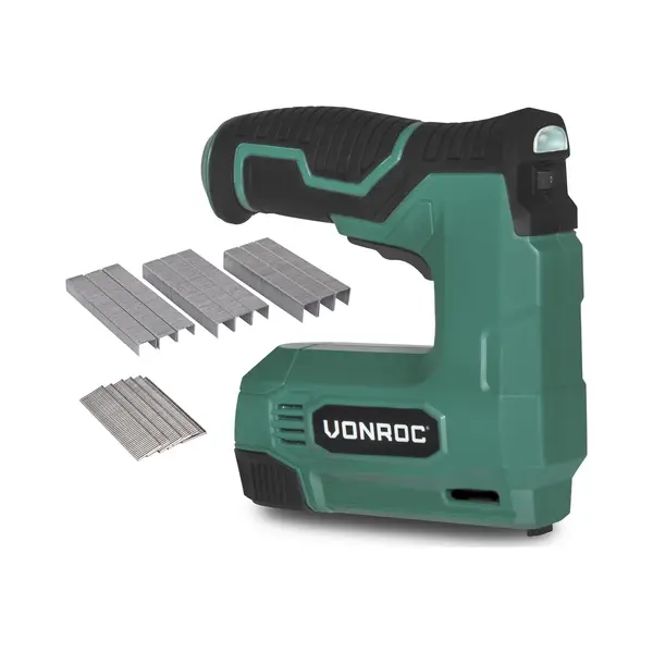 Vonroc Accu Tacker 4V – Complete Set Incl. 900 Nieten En 300 Spijkers thumbnail