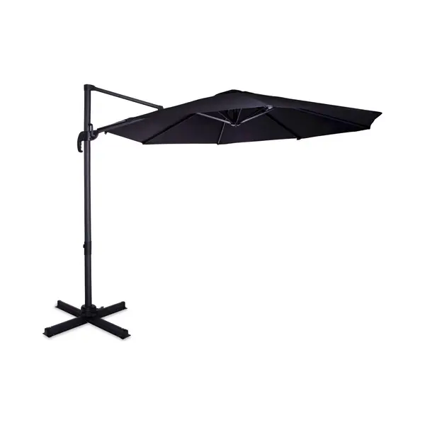 Vonroc Premium Zweefparasol Bardolino Ø300cm – Incl. Kruisvoet & Beschermhoes – Ronde Parasol – 360 ° Draaibaar - Kantelbaar – Uv Werend thumbnail