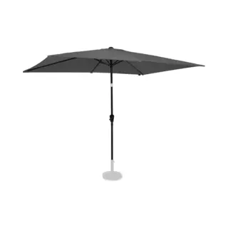 Vonroc Premium Stokparasol Rapallo 200x300cm - Incl. Beschermhoes – Rechthoekige Parasol - Kantelbaar – Uv Werend Doek – Grijs