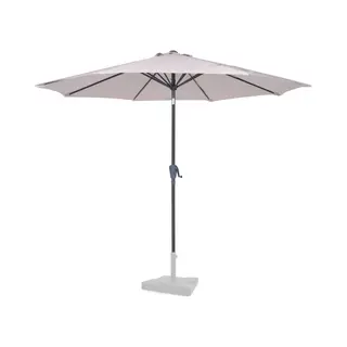 Vonroc Premium Stokparasol Recanati Ø300cm – Incl. Beschermhoes - Ronde Parasol - Kantelbaar – Uv Werend Doek - Beige