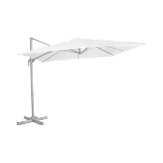 Vonroc Freitragender Premium Sonnenschirm Pisogne 300x300cm – Robuster Sonnenschirm – Um 360° Drehbar – Neigbar – Uv-beständiges Segeltuch