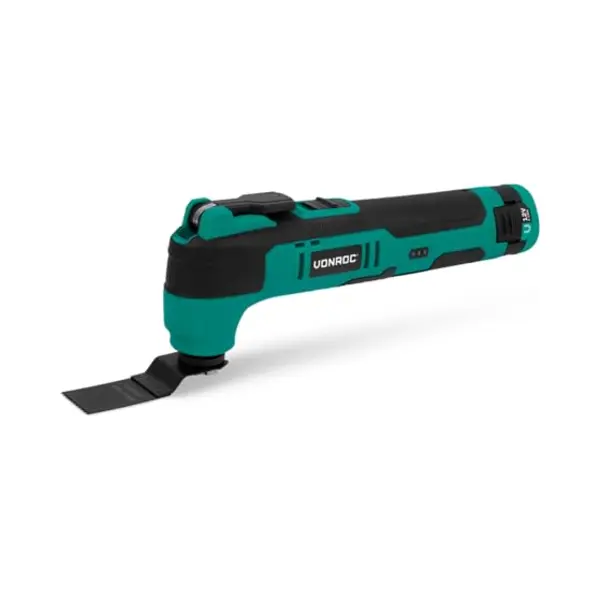 Vonroc Accu Multitool 12V – Met Schraapmes, Invalzaagblad, Schuurzool En Schuurpapier - Incl. Accu En Usb-c Kabel thumbnail