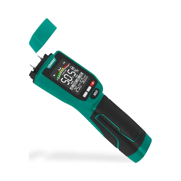 Vonroc Pro Vochtmeter – 2-in-1 Meting Met Pinnen Of Sensor – Voor Hout En Bouwmaterialen | Multicolor Lcd Scherm thumbnail