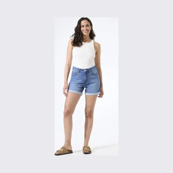 Garcia Dames Effen Shorts Blauw thumbnail