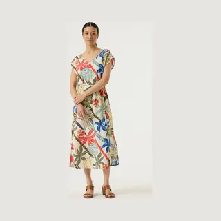 Garcia Jurk Met Print R260280 2082 Turtledove Dames Maat - Xs