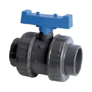 Pvc Kogelkraan Met Dubbele Wartel - 50 Mm