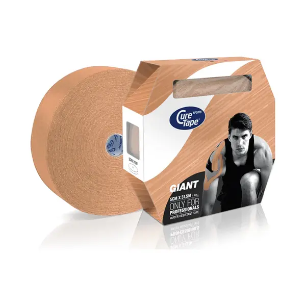 CureTape Sports CureTape® Giant Sports - Beige - Kinesiotape - Extra Kleefkracht - 5cm X 31, 5m thumbnail