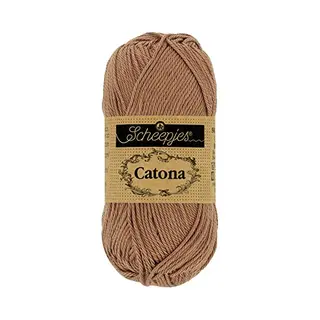 Scheepjes Catona 50g - 503 Haselnuss, Braunes Häkel- Und Strickgarn